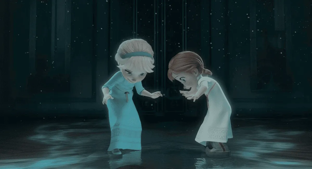 Elsa Frozen e Anna brincando